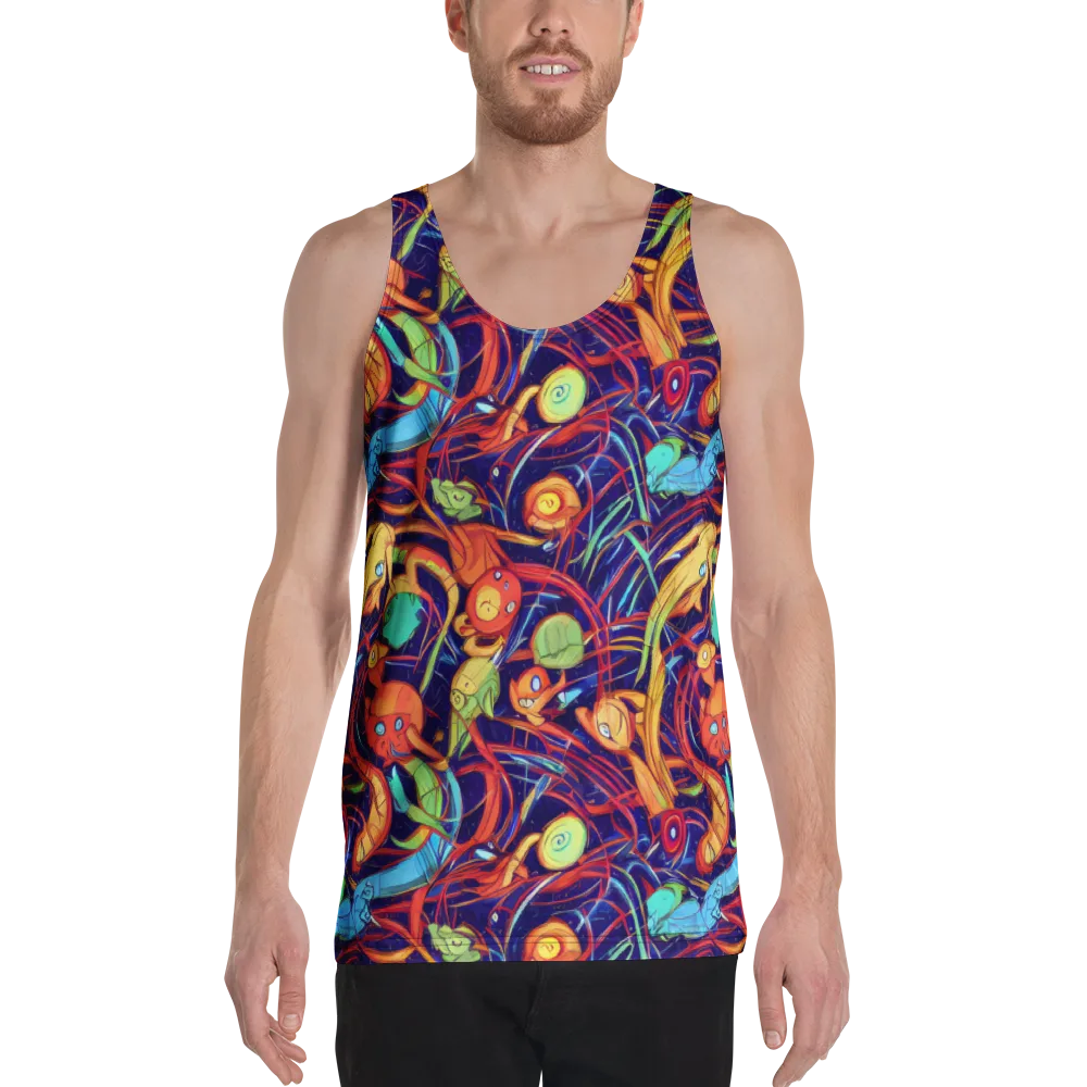 Neon Reef Rapture on Men's Tank Top — Front