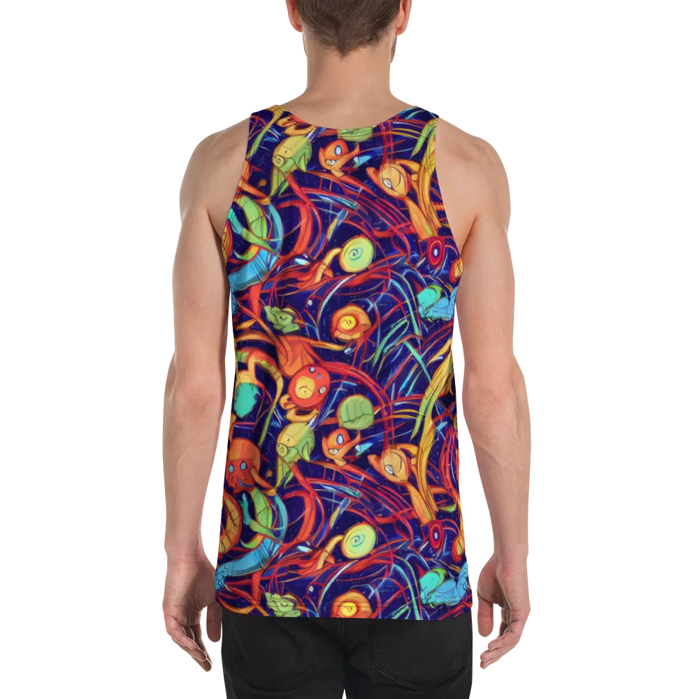 Neon Reef Rapture on Men's Tank Top — Back