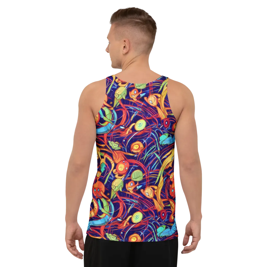 Neon Reef Rapture on Men's Tank Top — Back