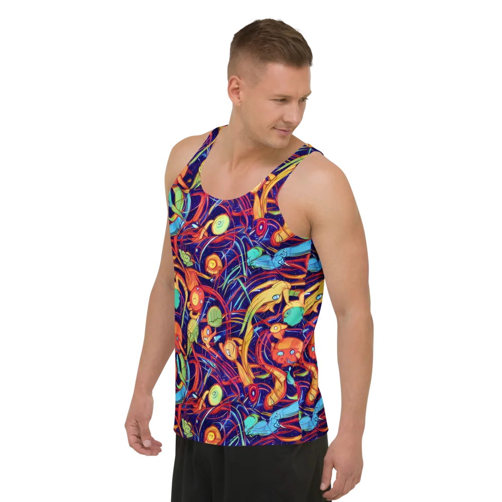 Neon Reef Rapture on Men's Tank Top — Left Front