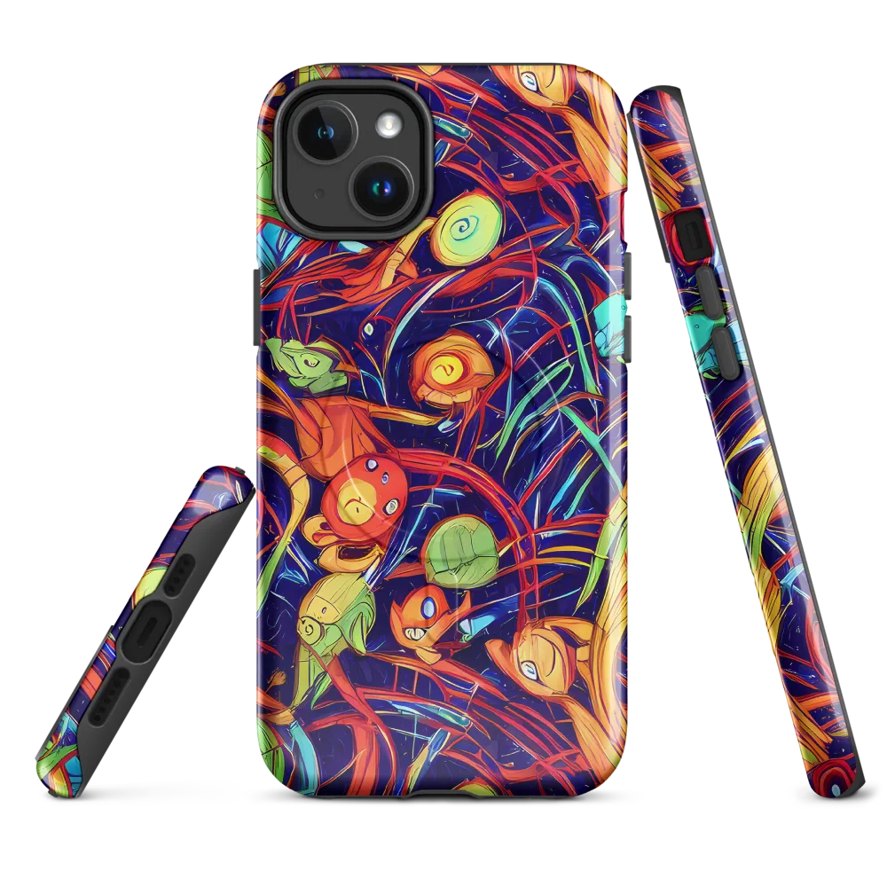 Neon Reef Rapture on MagSafe Tough Case for iPhone® — Front