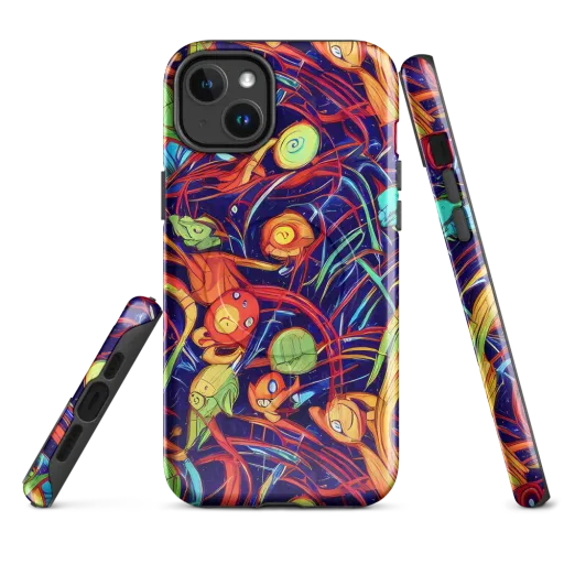 Neon Reef Rapture on a MagSafe Tough Case for iPhone®