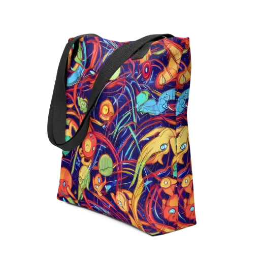Neon Reef Rapture on a Tote Bag