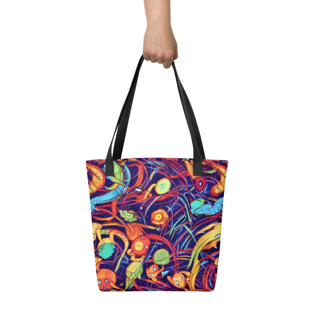 Neon Reef Rapture on Tote Bag — Front