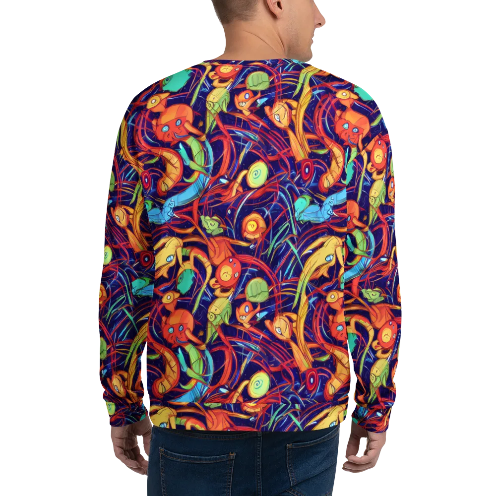 Neon Reef Rapture on Sweatshirt — Back