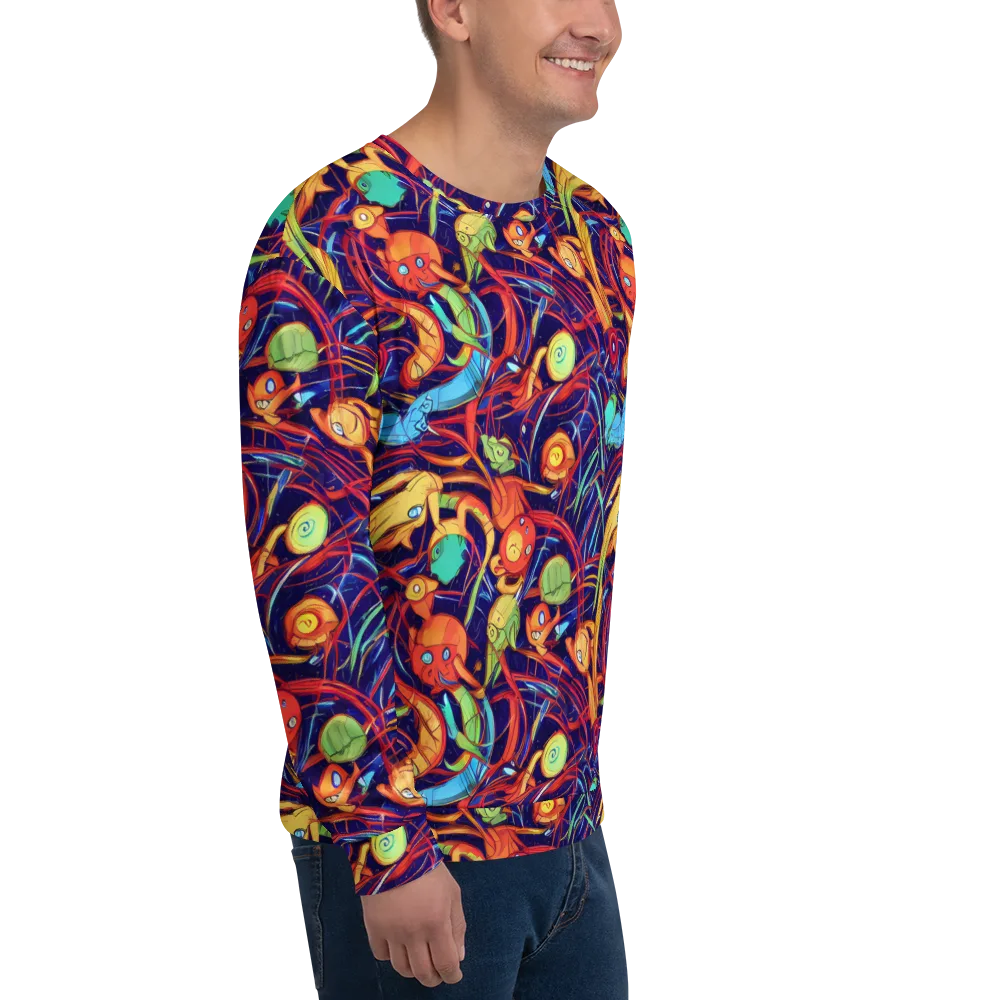 Neon Reef Rapture on Sweatshirt — Right Front