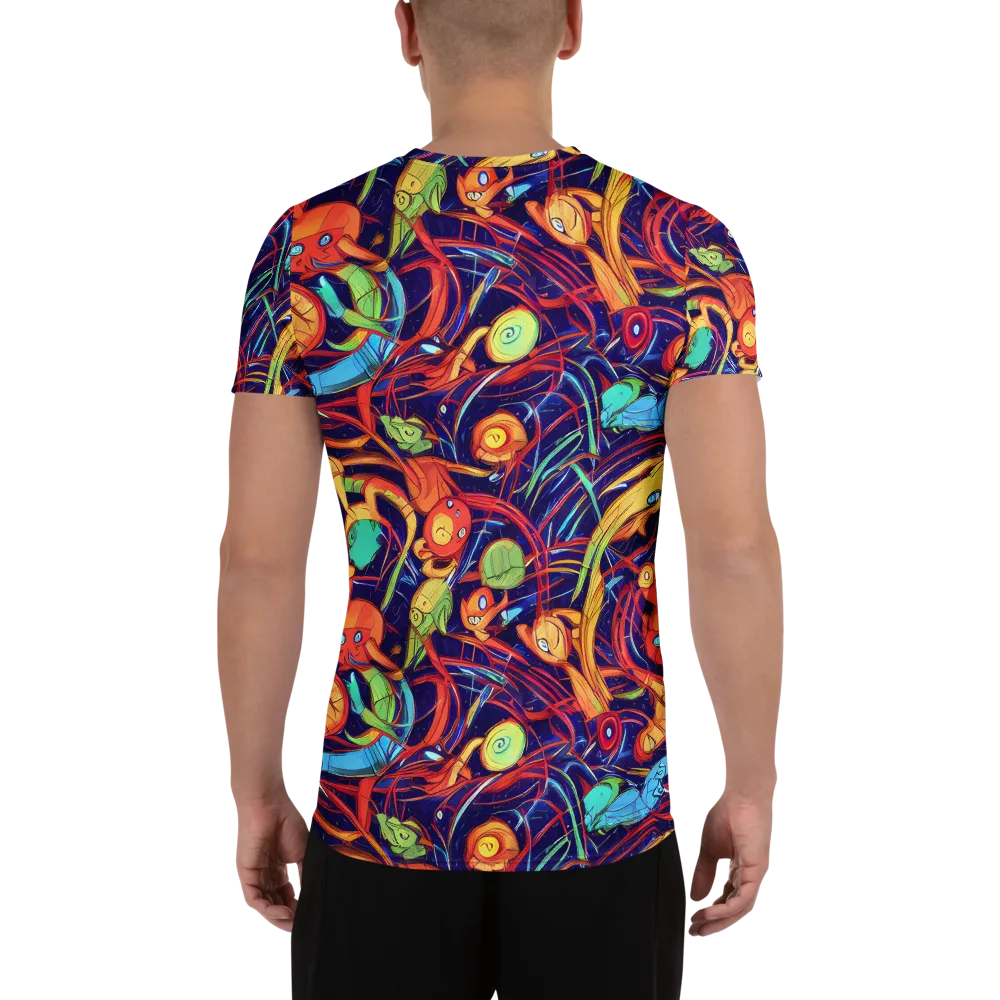 Neon Reef Rapture on Men's Athletic T-Shirt — Back