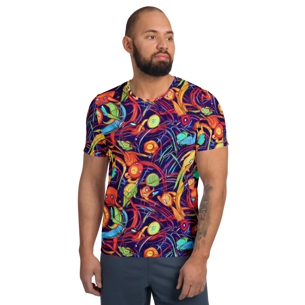 Neon Reef Rapture on Men's Athletic T-Shirt — Front