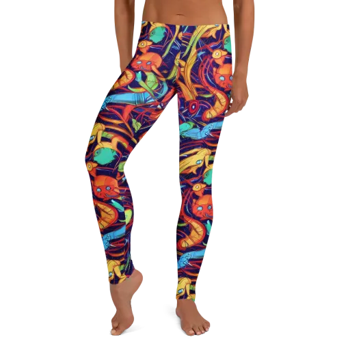 Neon Reef Rapture on a Leggings