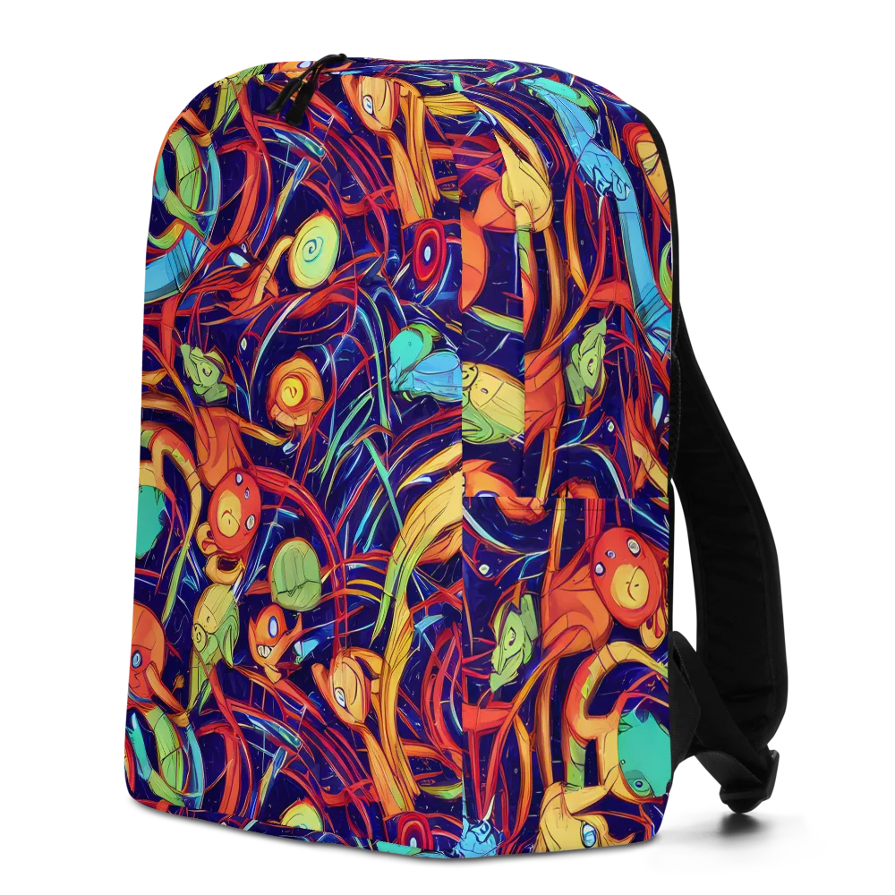 Neon Reef Rapture on Minimalist Backpack — Left