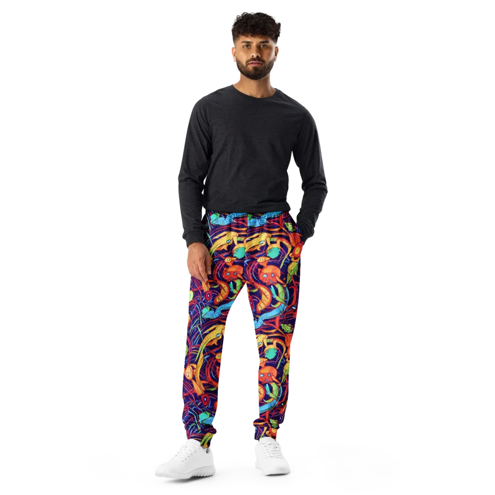 Neon Reef Rapture on Men's Joggers — Front