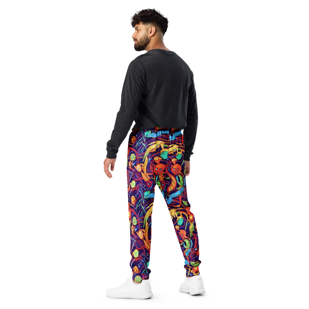 Neon Reef Rapture on Men's Joggers — Back