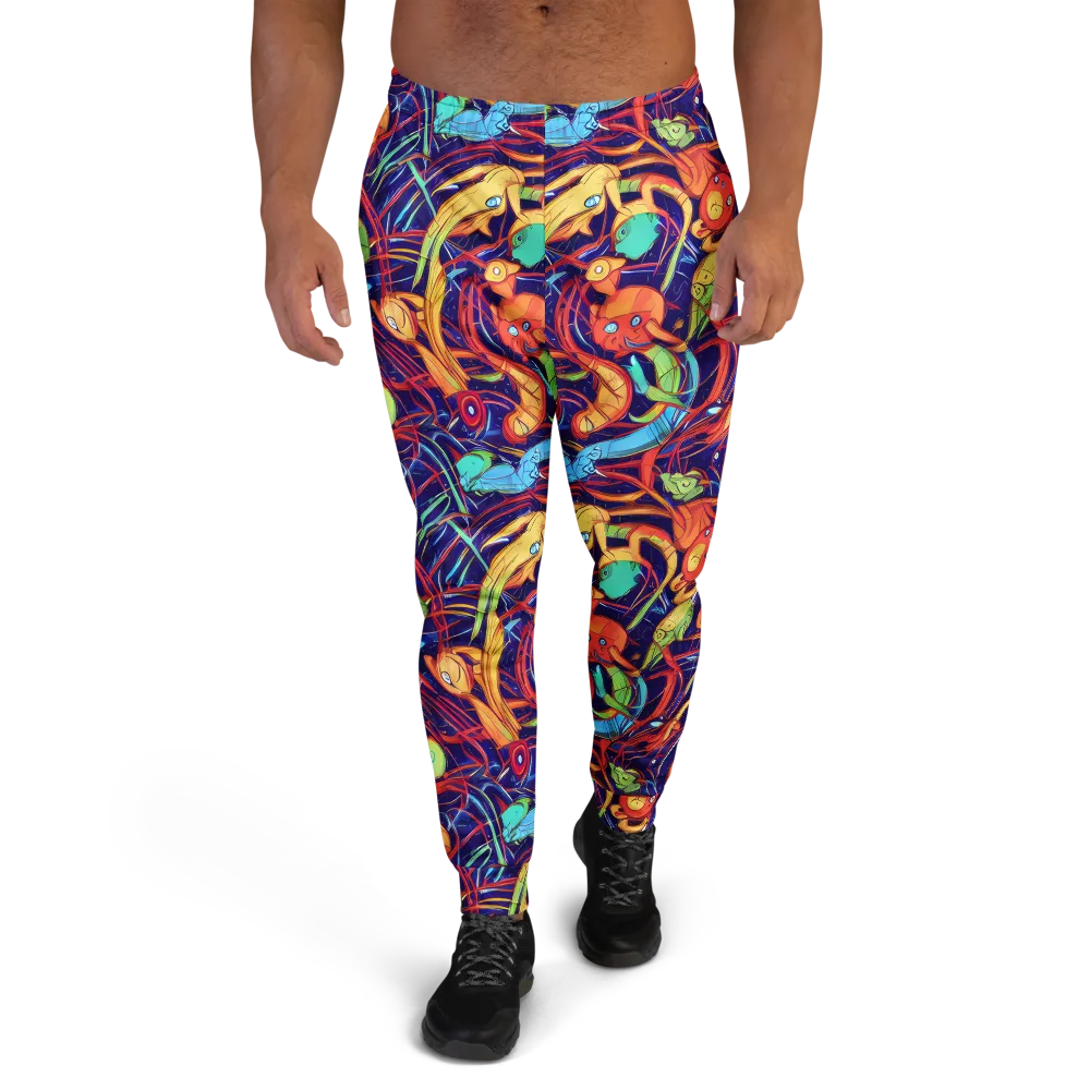 Neon Reef Rapture on Men's Joggers — Front
