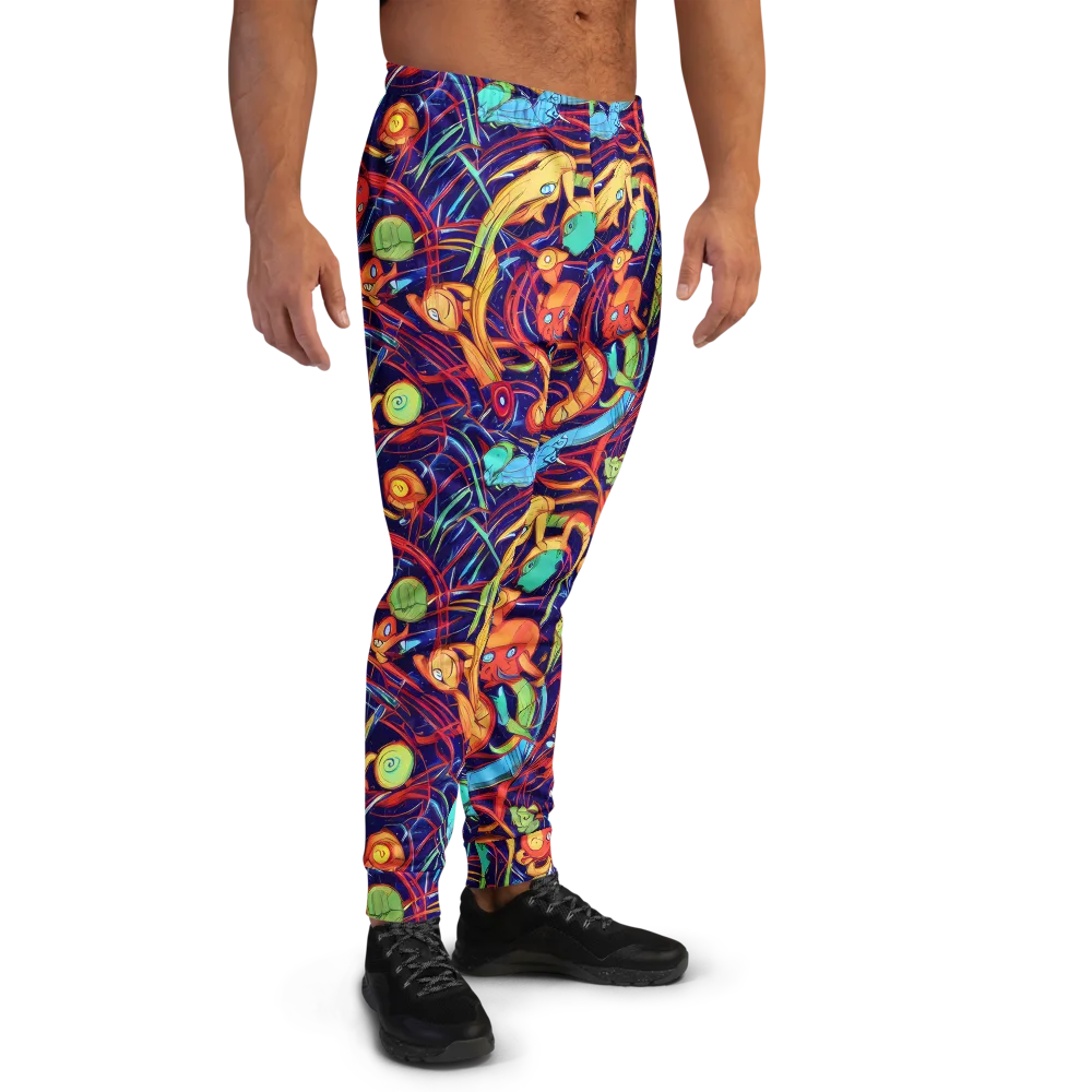 Neon Reef Rapture on Men's Joggers — Right