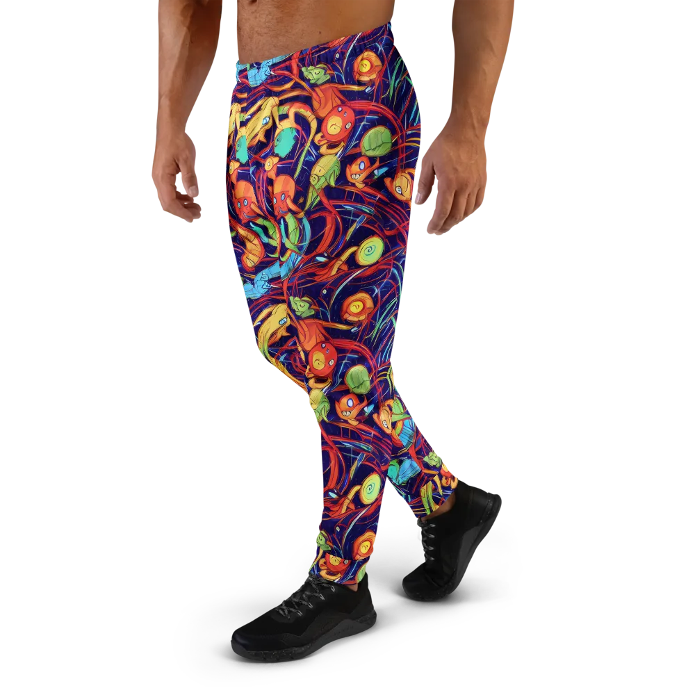 Neon Reef Rapture on Men's Joggers — Left