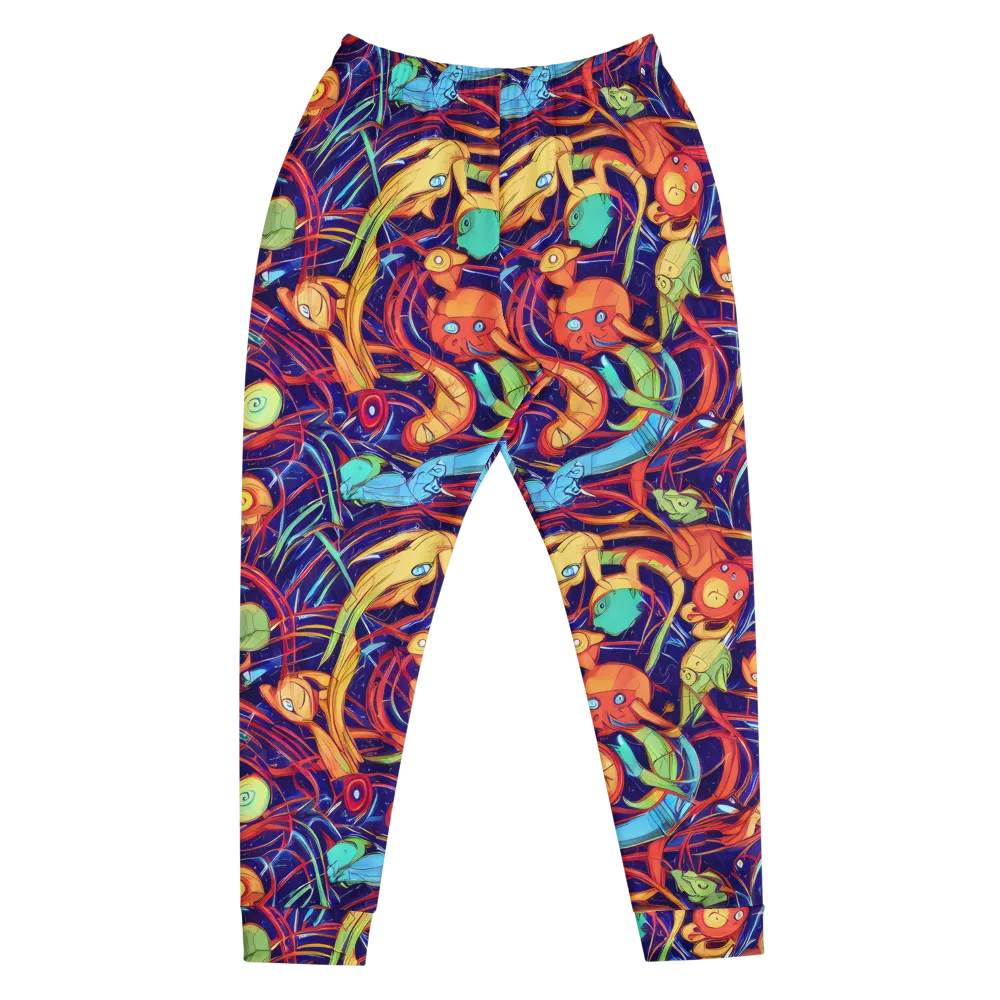 Neon Reef Rapture on Men's Joggers — Front