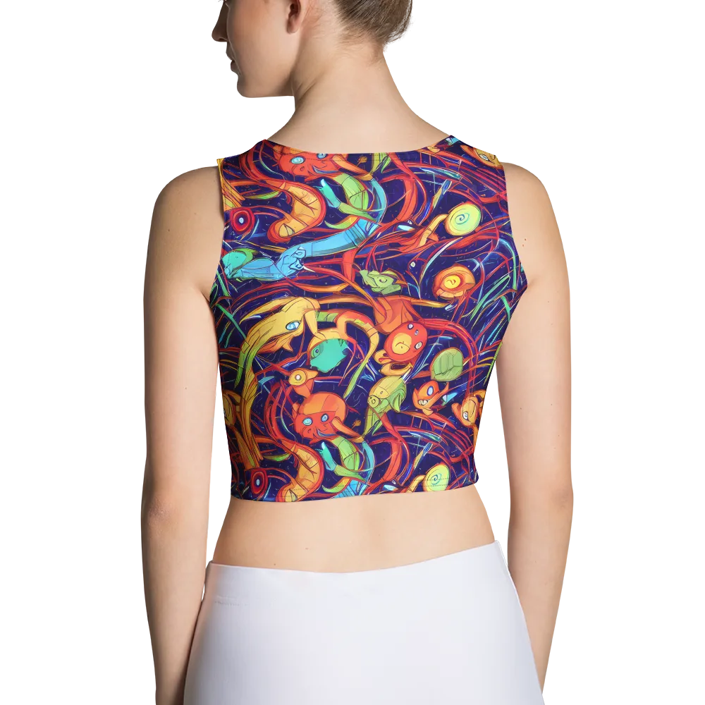 Neon Reef Rapture on Crop Top — Back