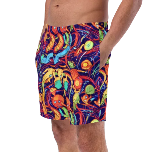 Neon Reef Rapture on a Swim Trunks