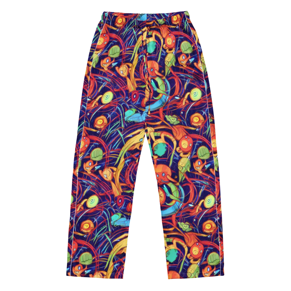 Neon Reef Rapture on Women's Pajama Pants — Front