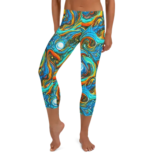 Plasma Reef on a Capri Leggings