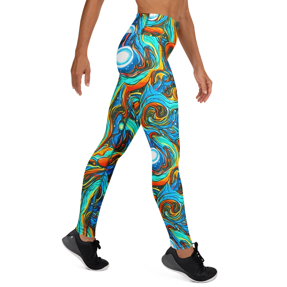 Plasma Reef on Yoga Leggings — Right