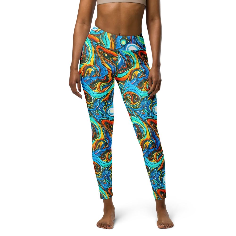 Plasma Reef on Yoga Leggings — Front