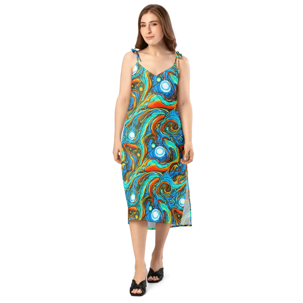 Plasma Reef on Slip Dress — Front