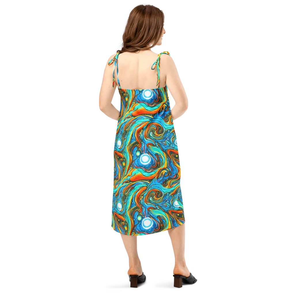 Plasma Reef on Slip Dress — Back