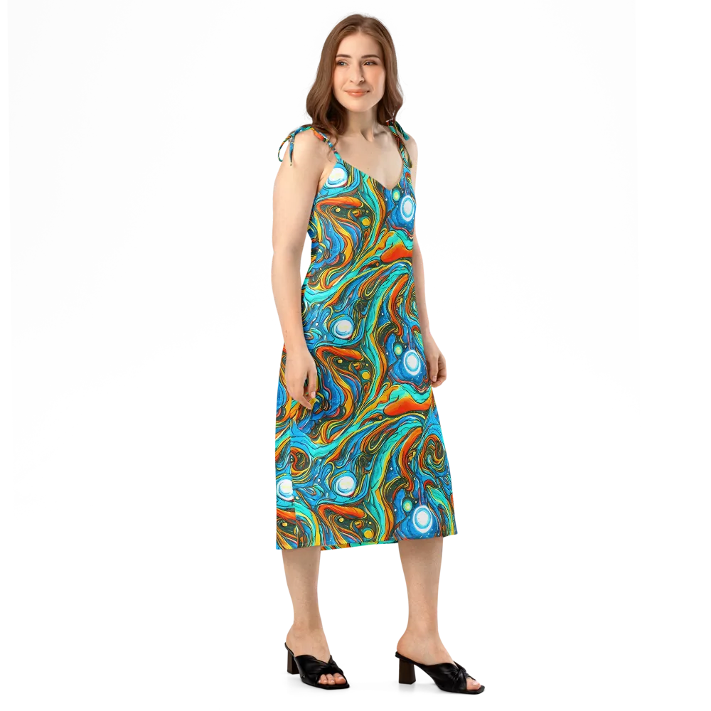 Plasma Reef on Slip Dress — Right Front