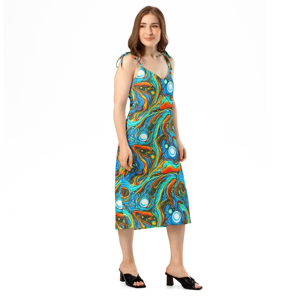 Plasma Reef on Slip Dress — Right Front