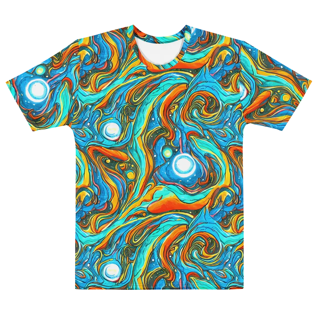 Plasma Reef on Men's Cotton Crew Neck T-Shirt — Front
