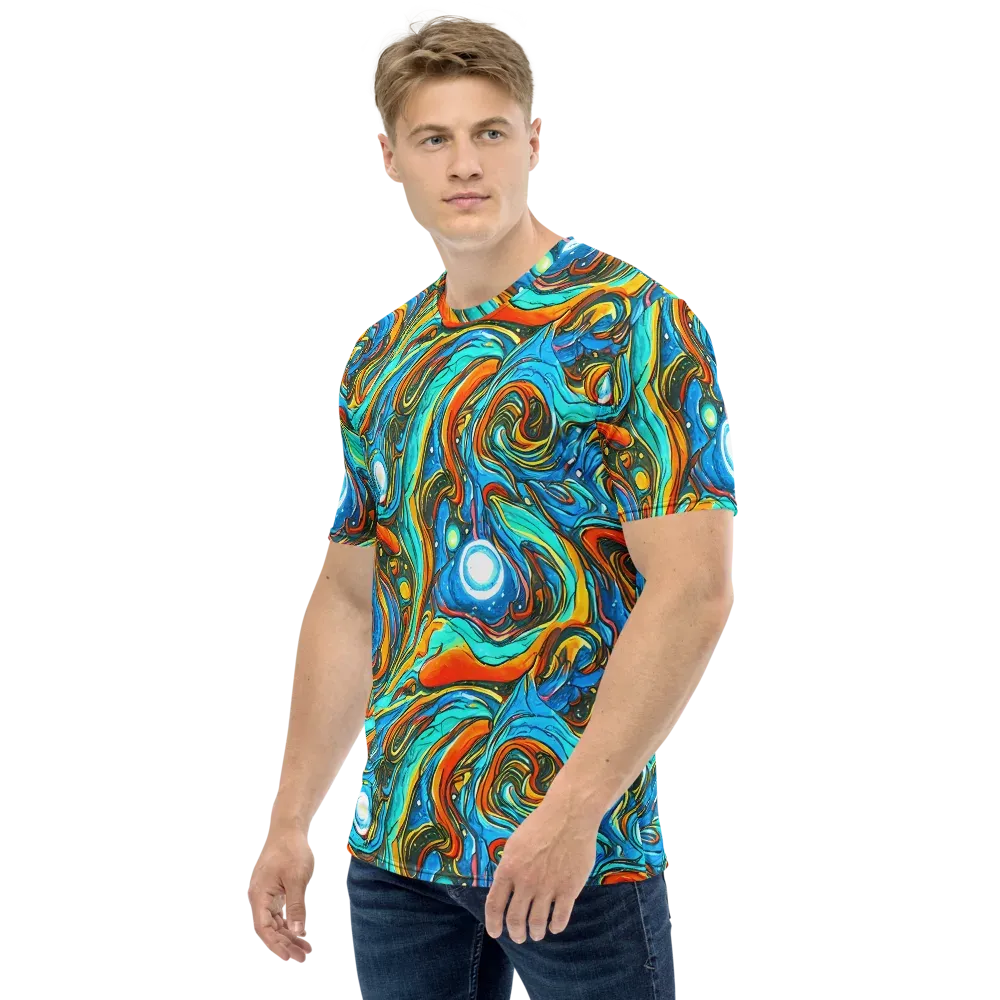 Plasma Reef on Men's Crew Neck T-Shirt — Left