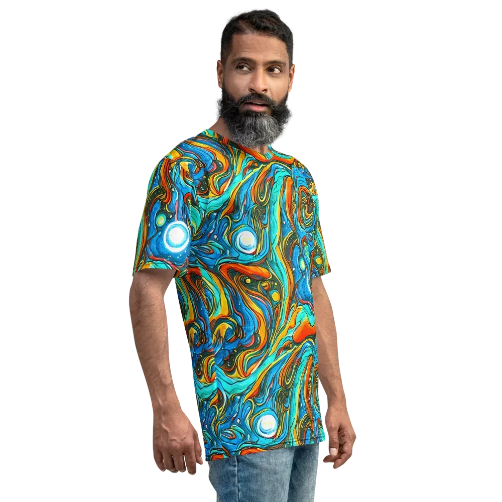 Plasma Reef on Men's Crew Neck T-Shirt — Right