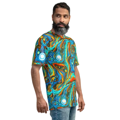 Plasma Reef on a Men's Crew Neck T-Shirt