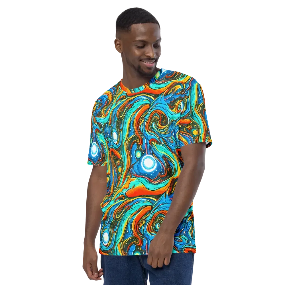 Plasma Reef on Men's Crew Neck T-Shirt — Left