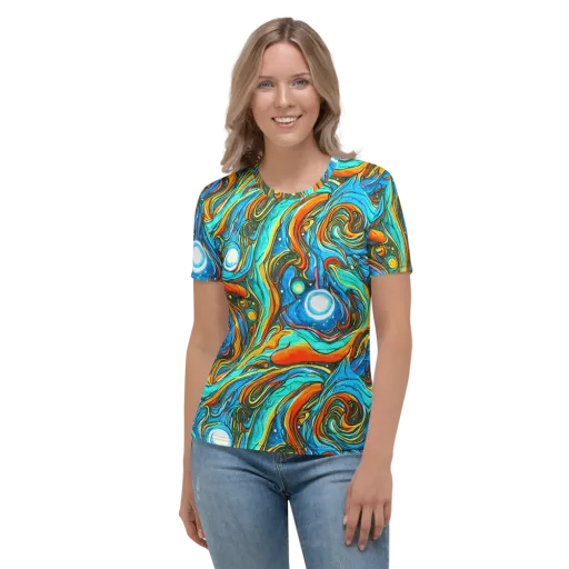 Plasma Reef on a Women's Crew Neck T-Shirt