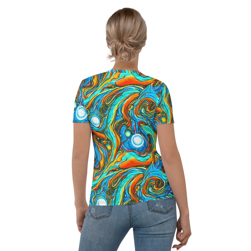 Plasma Reef on Women's Crew Neck T-Shirt — Back