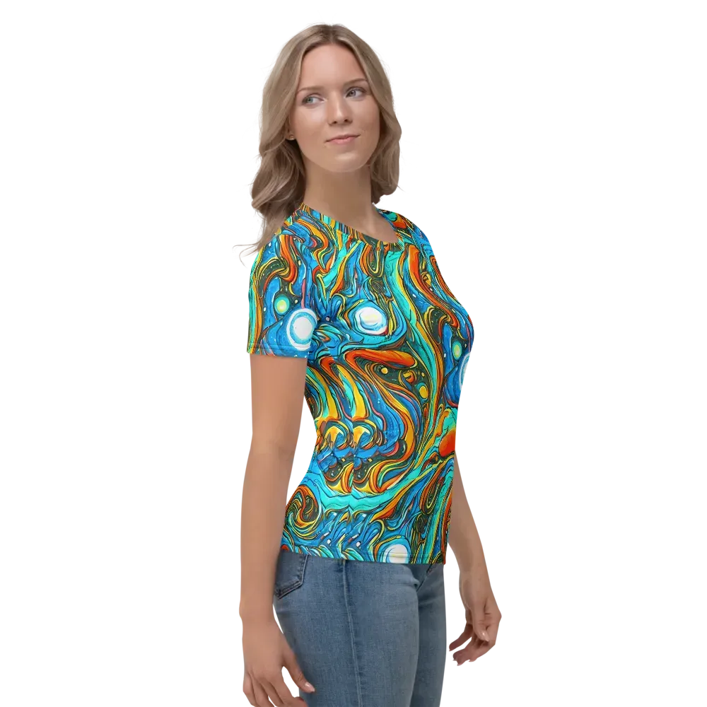 Plasma Reef on Women's Crew Neck T-Shirt — Right