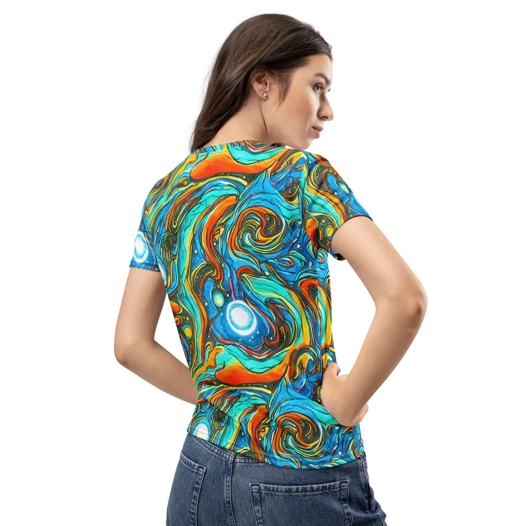 Plasma Reef on Women's Crew Neck T-Shirt — Back