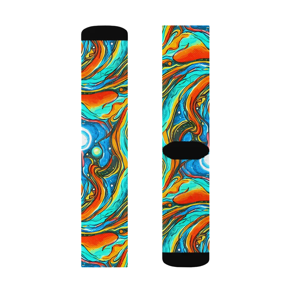 Plasma Reef on Socks — Left Sock