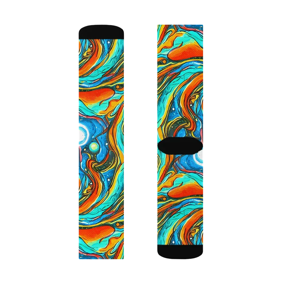 Plasma Reef on Socks — Right Sock