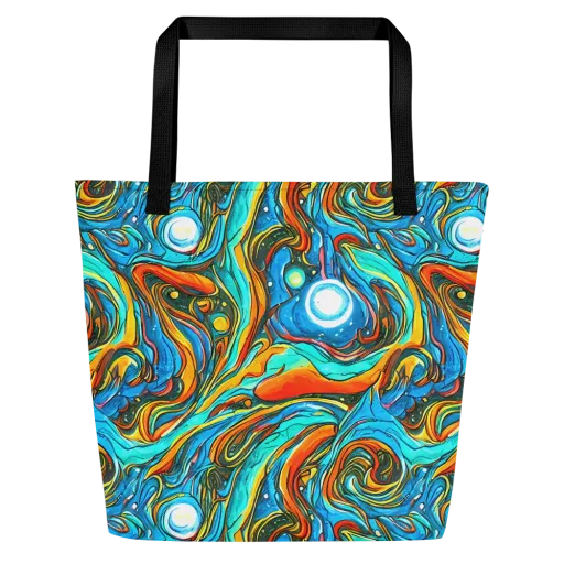Plasma Reef on a Large Tote Bag W/ Pocket