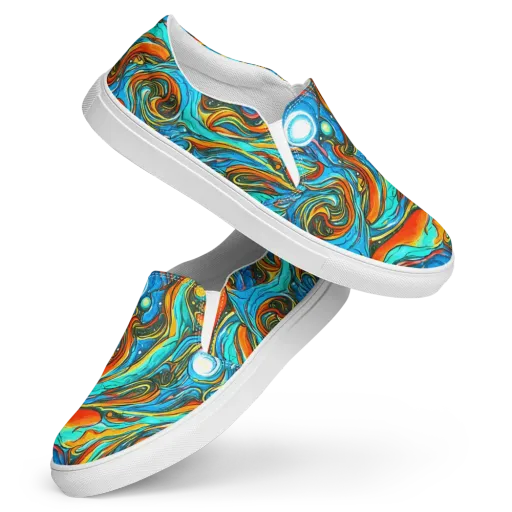 Plasma Reef on a Women's Slip-On Canvas Shoes