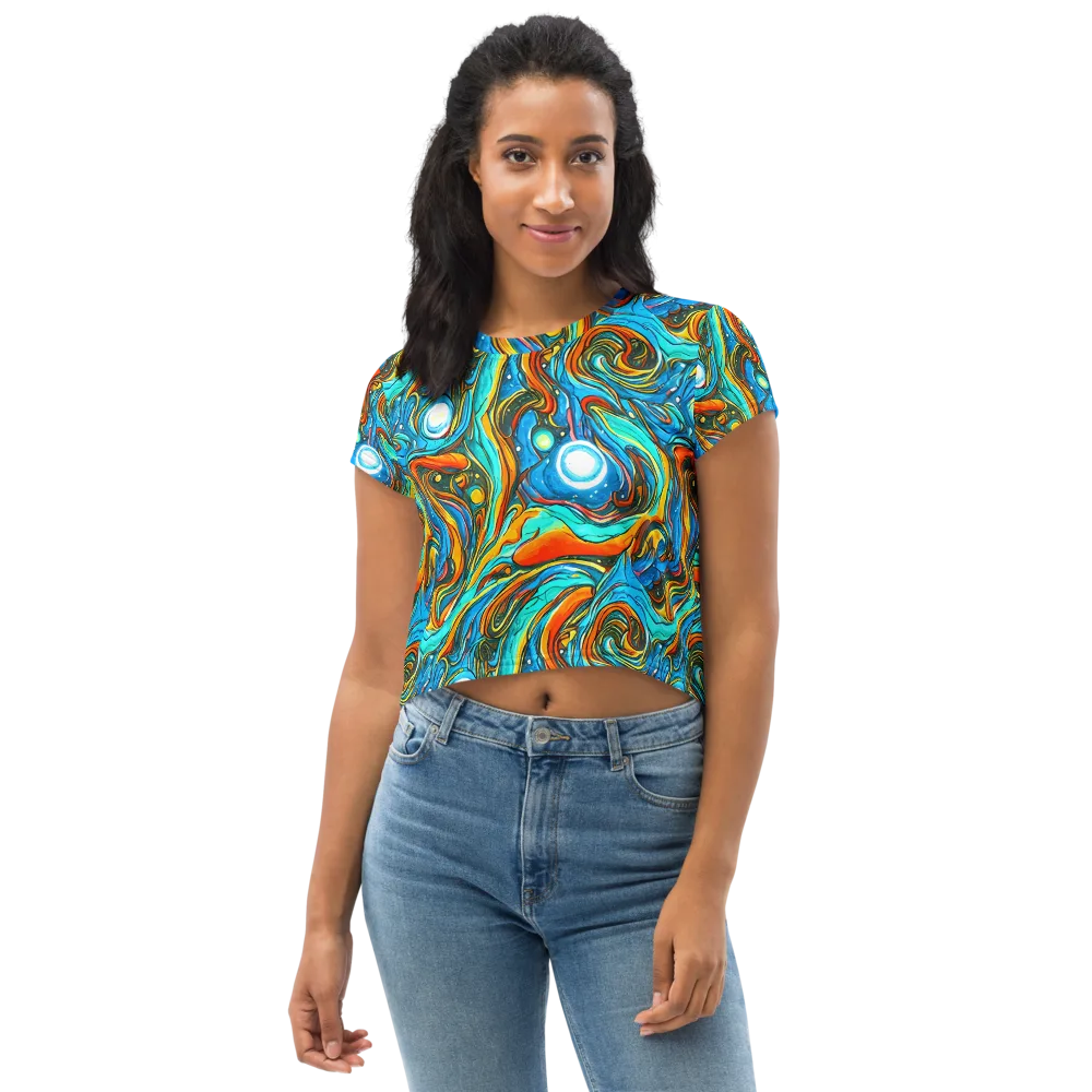 Plasma Reef on Crop Tee — Front