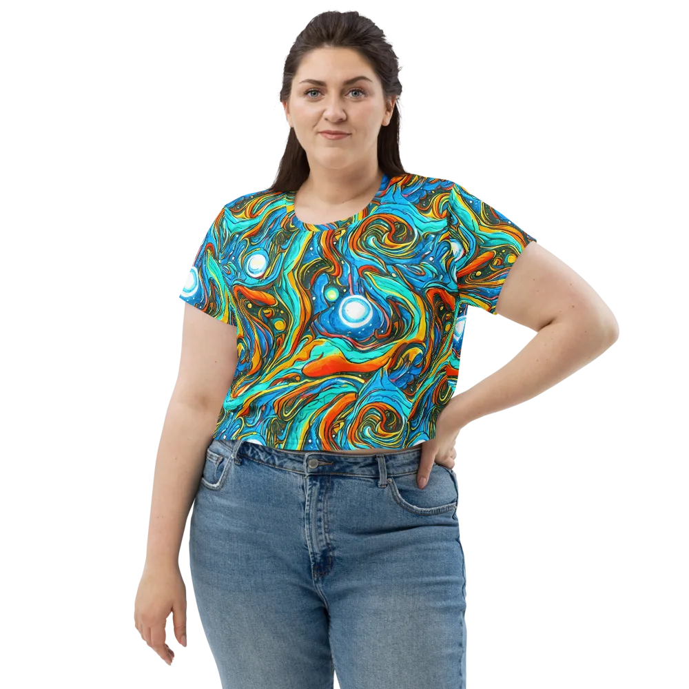 Plasma Reef on Crop Tee — Front