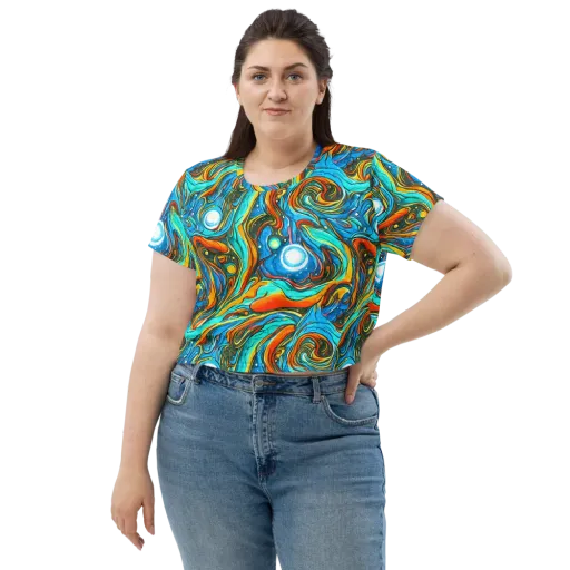 Plasma Reef on a Crop Tee