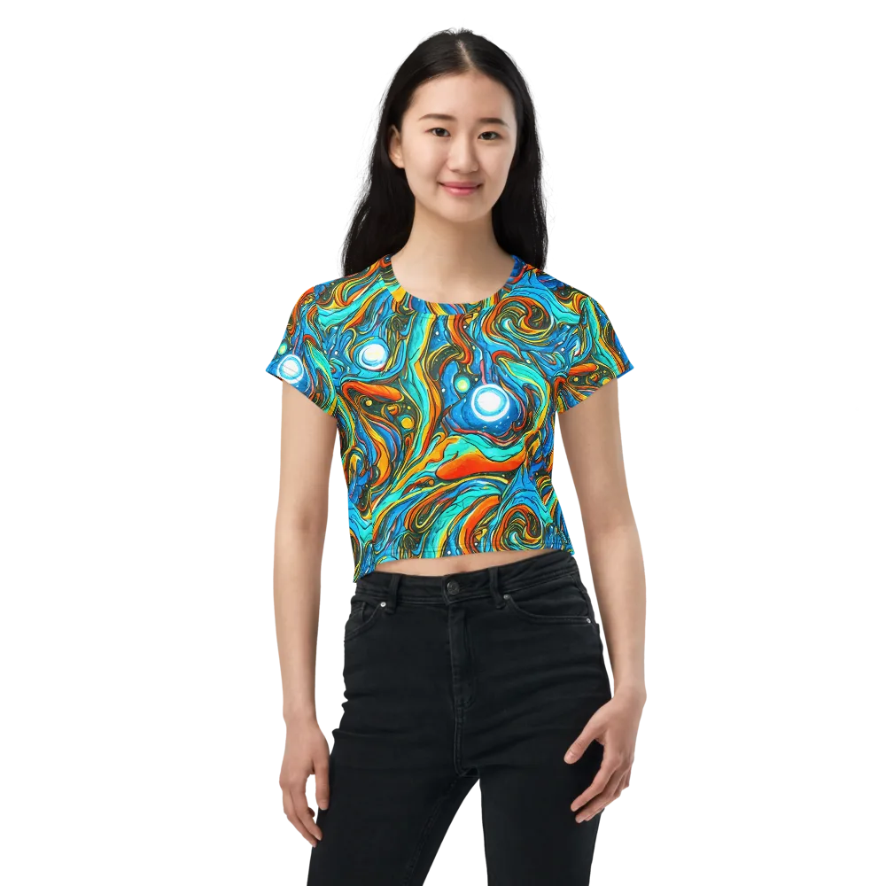 Plasma Reef on Crop Tee — Front