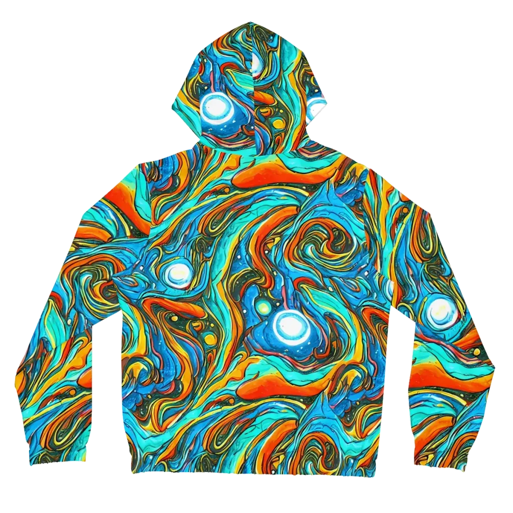 Plasma Reef on Women's Full-Zip Hoodie — Back