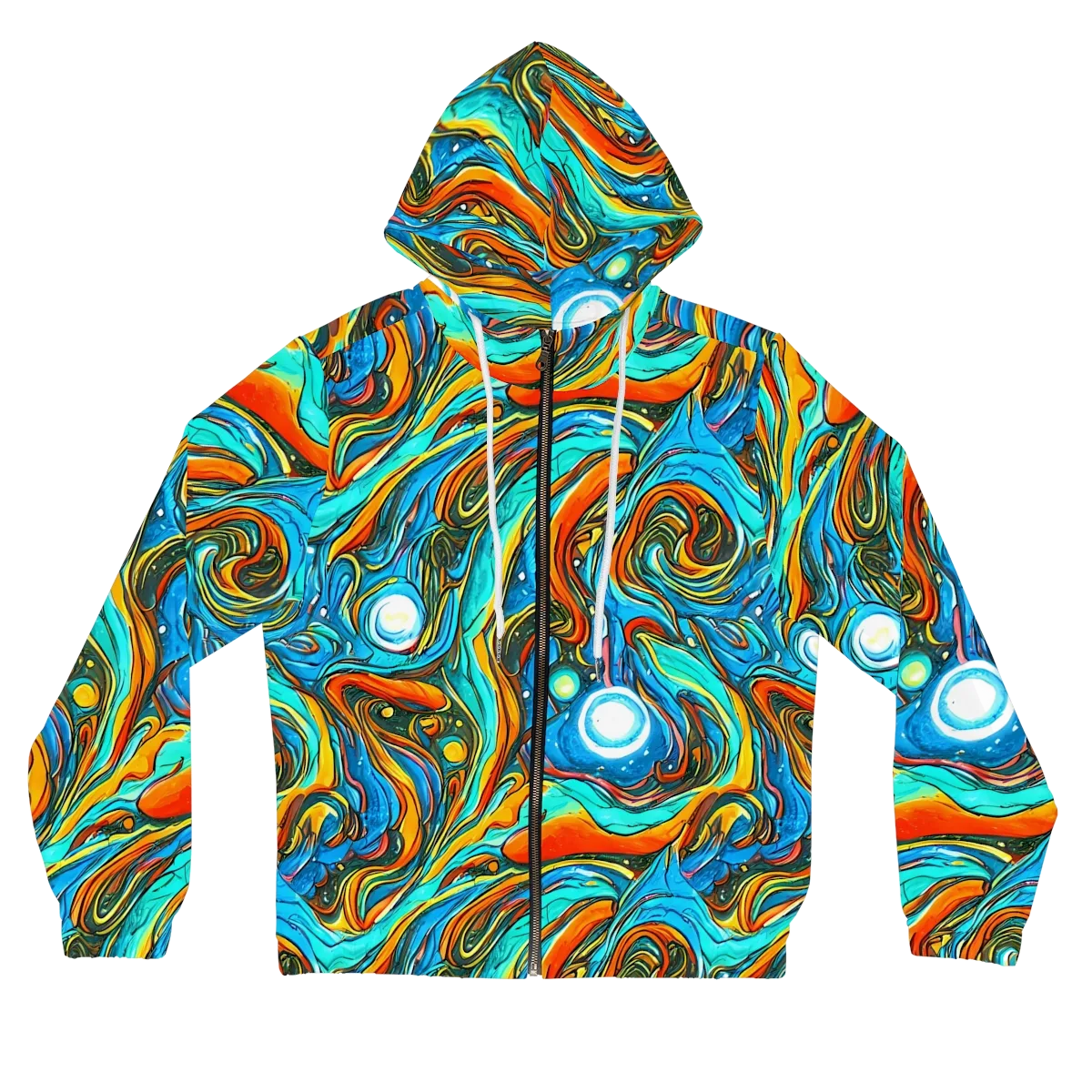 Plasma Reef on Women's Full-Zip Hoodie — Front