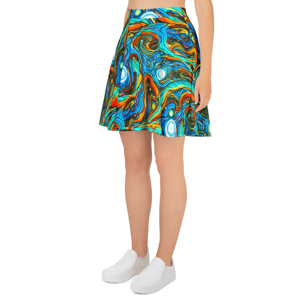 Plasma Reef on Skater Skirt — Left